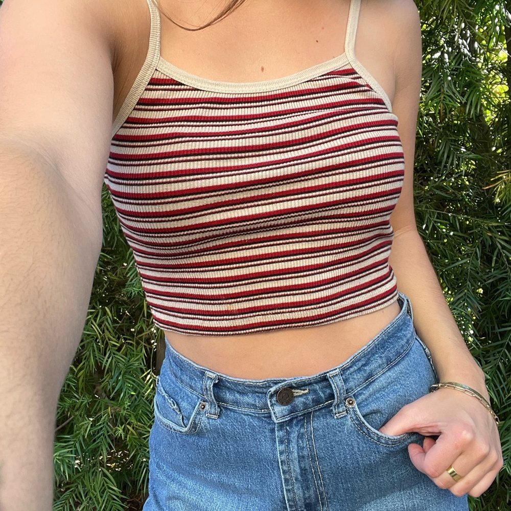 Brandy Melville striped crop top